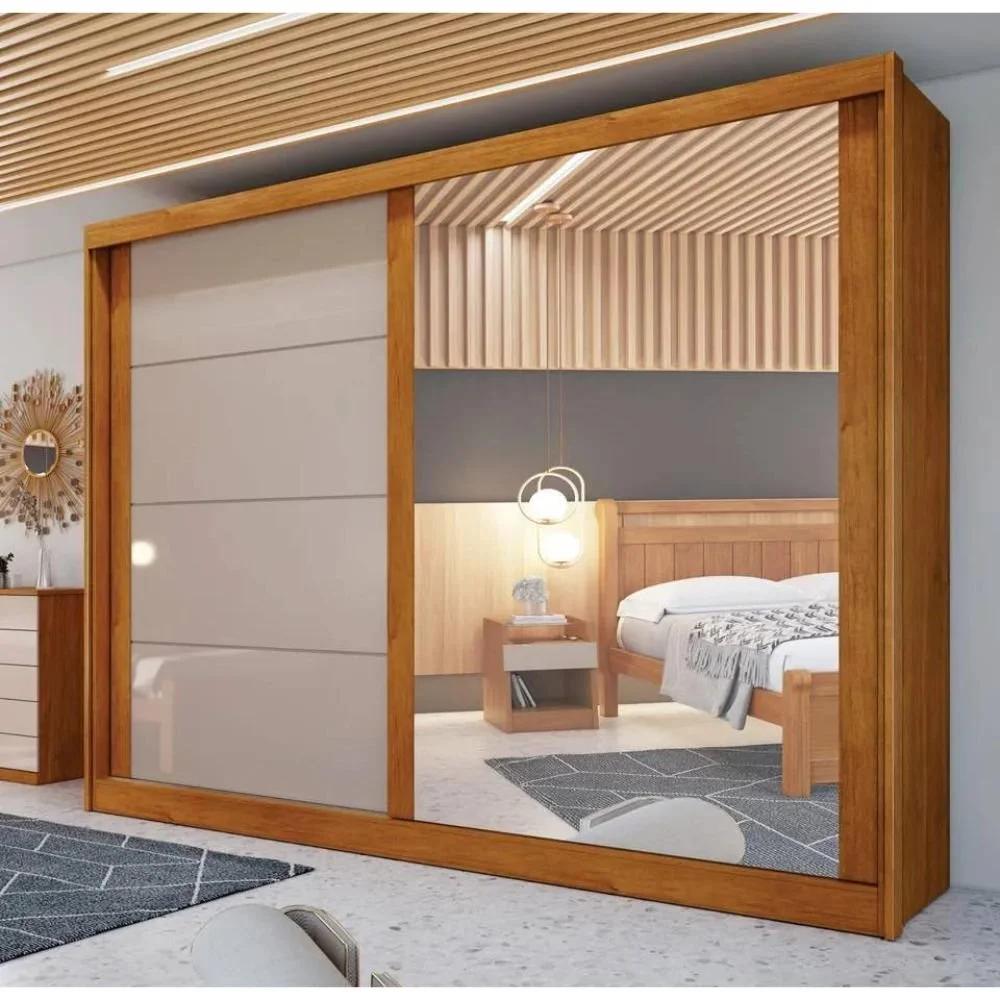 Clóset MDF de 2 puertas corredizas y espejo
