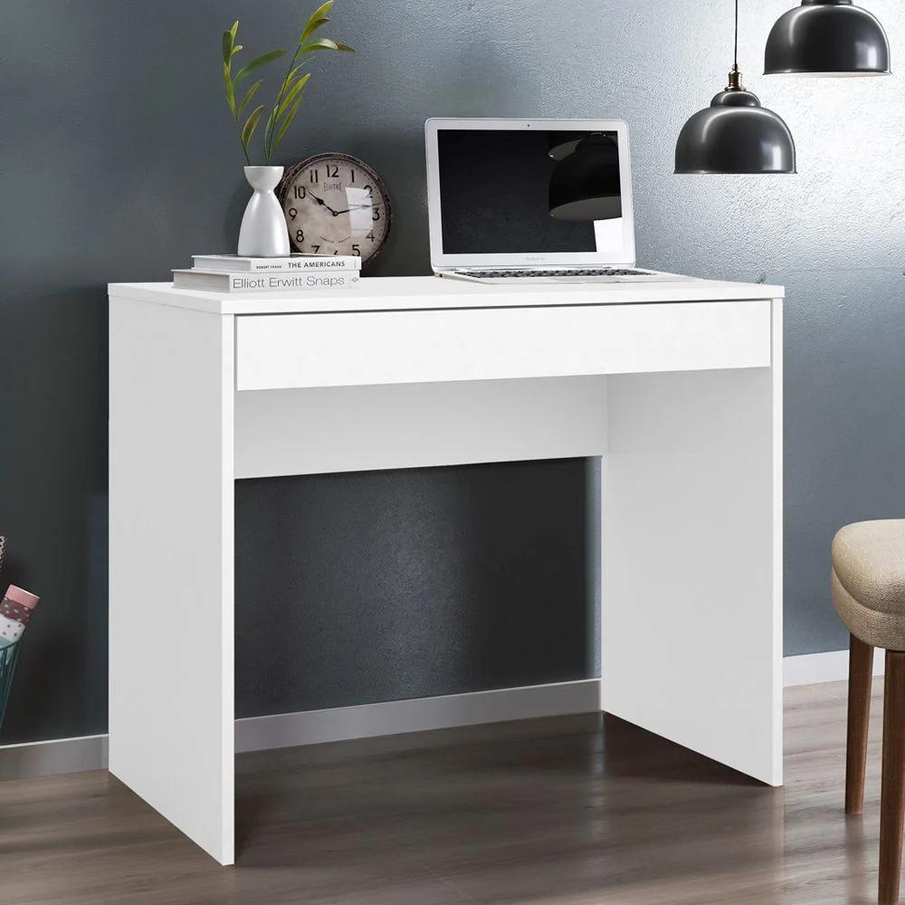 Escritorio de 91 cm con cajón, blanco