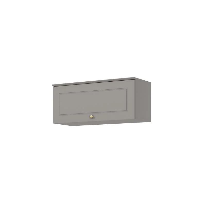 Aéreo de cocina de 1 puerta basculante, estilo americano, gris