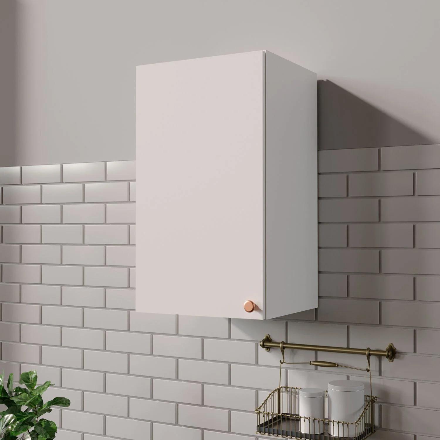 Aéreo de cocina de 1 puerta, 40 cm, blanco y cobre