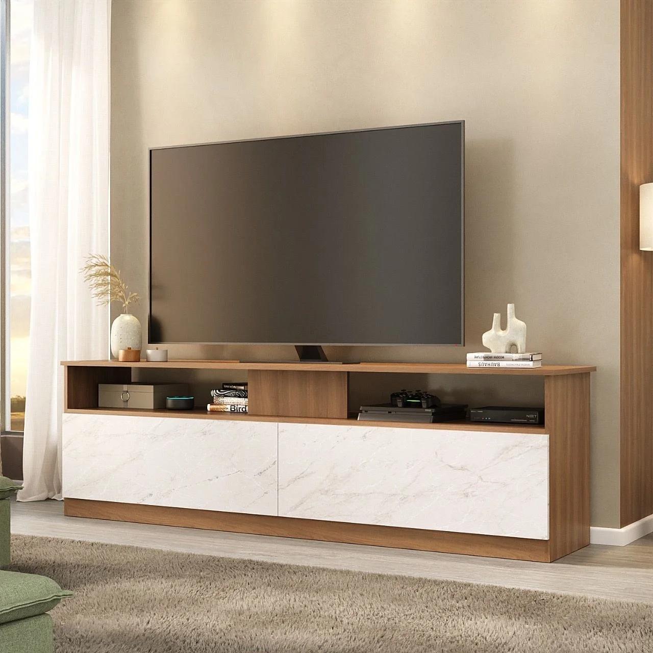 Rack para TV hasta 80 Pulgadas con Puerta y Repisa