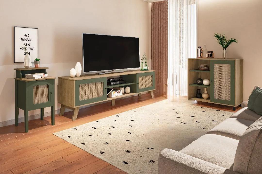 Conjunto de Sala con Rack, Mesa y Aparador a Juego