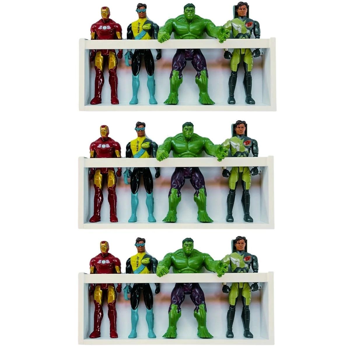Estantería Infantil de Pared con Puerta y 3 Nichos