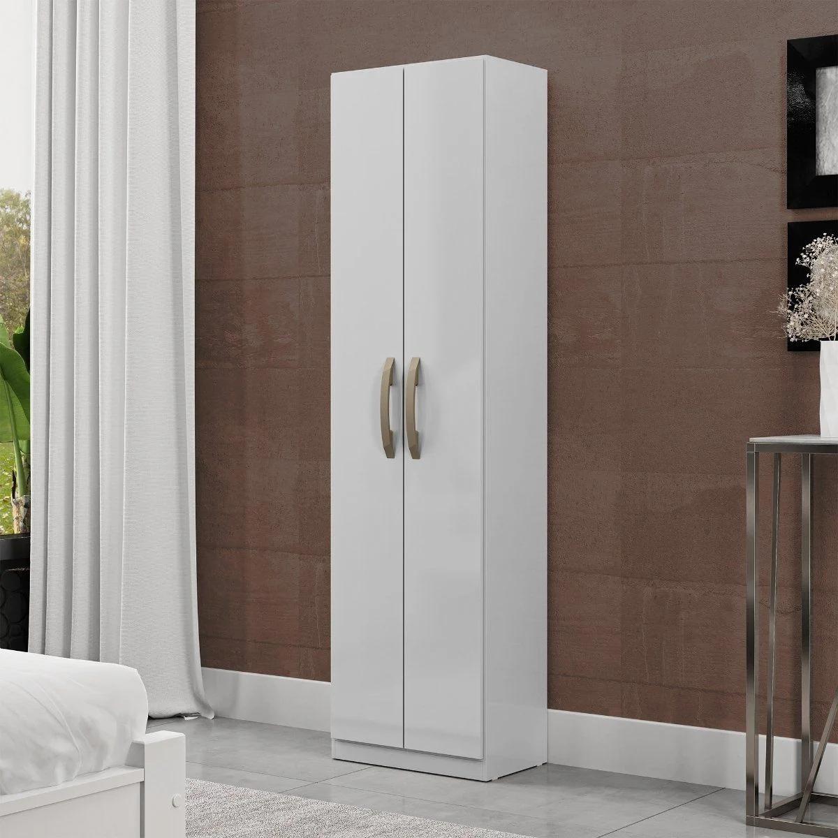 Armario Zapatero Multiuso con 2 Puertas - Blanco