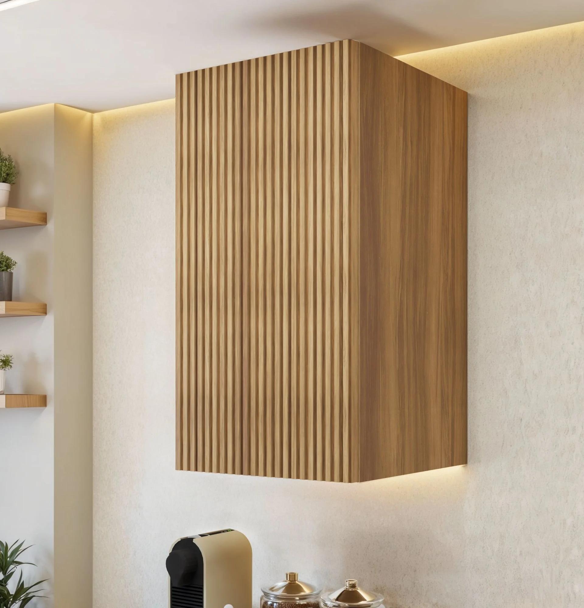 Armario Aéreo de Cocina 1 Puerta 40 cm Marrón/Natural