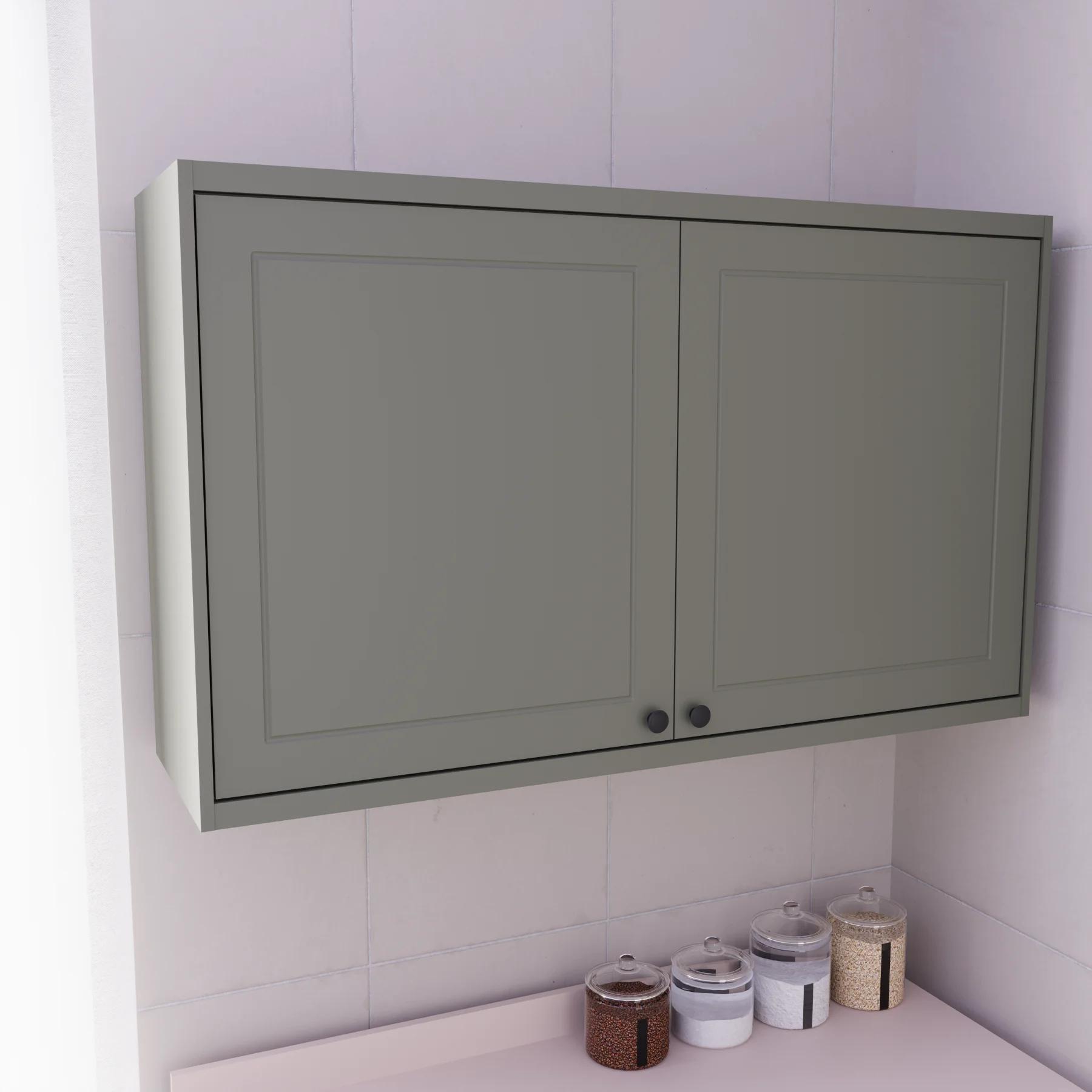 Armario Aéreo de Cocina 2 Puertas 120 cm Verde