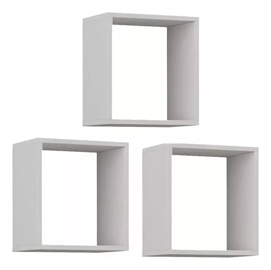 Kit de 3 Nichos Decorativos 30 × 30 cm, Blanco