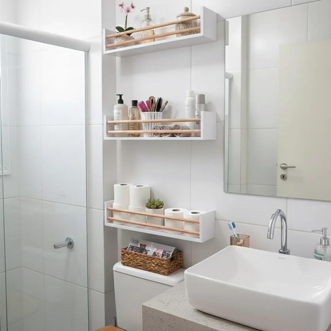 Kit de 3 Repisas para Baño, 40 × 10 cm