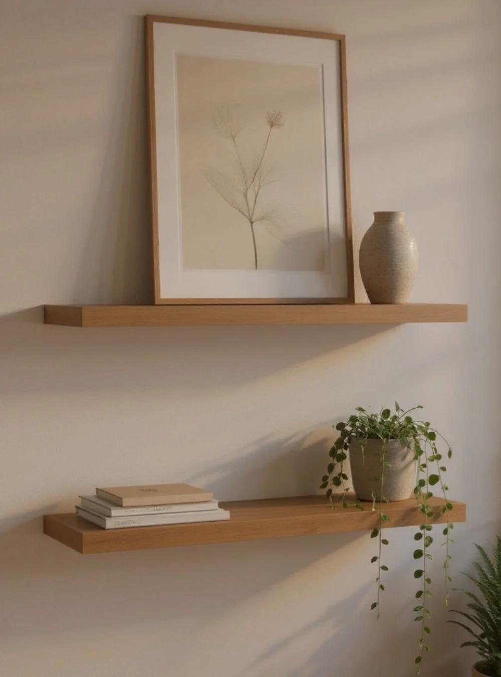 Kit de 2 Repisas 180 cm en MDF Tono Madera Clara