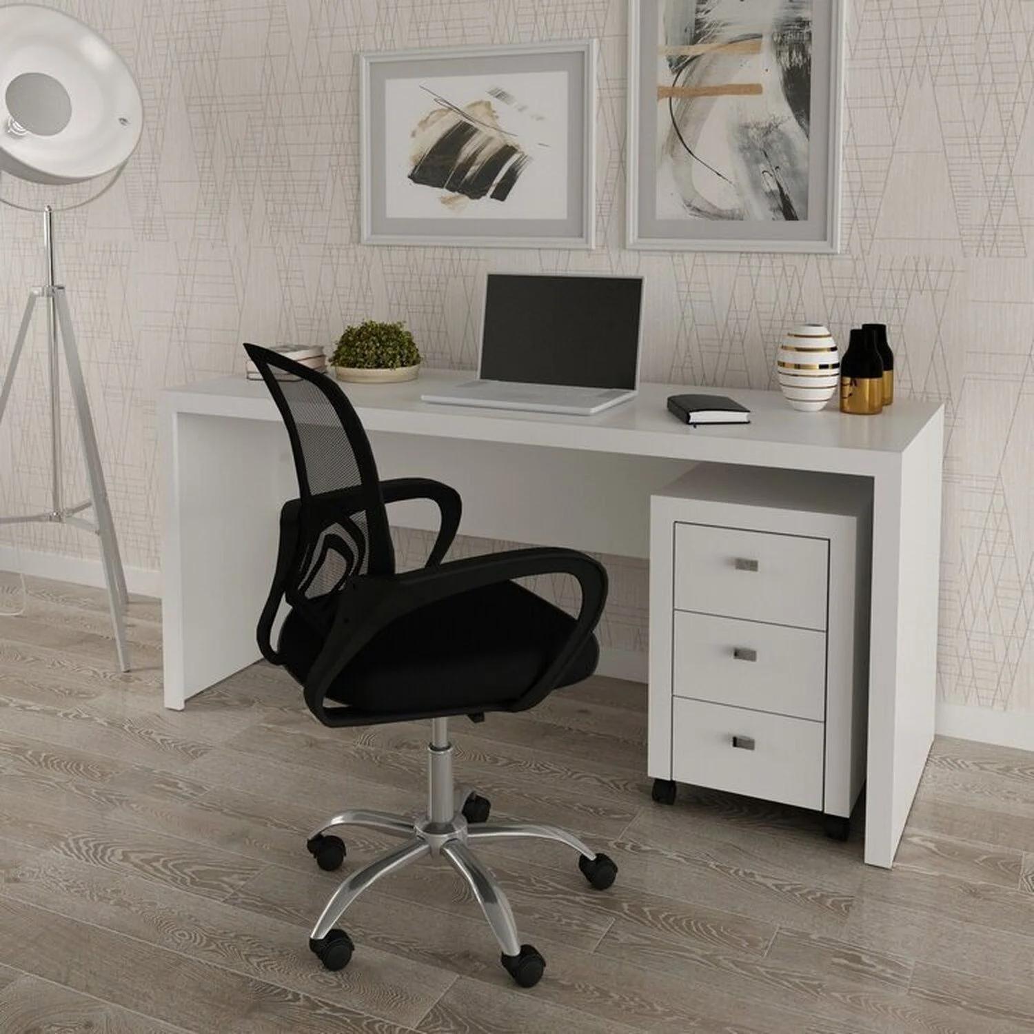 Conjunto de Escritorio con Cajonera 163 cm en Blanco