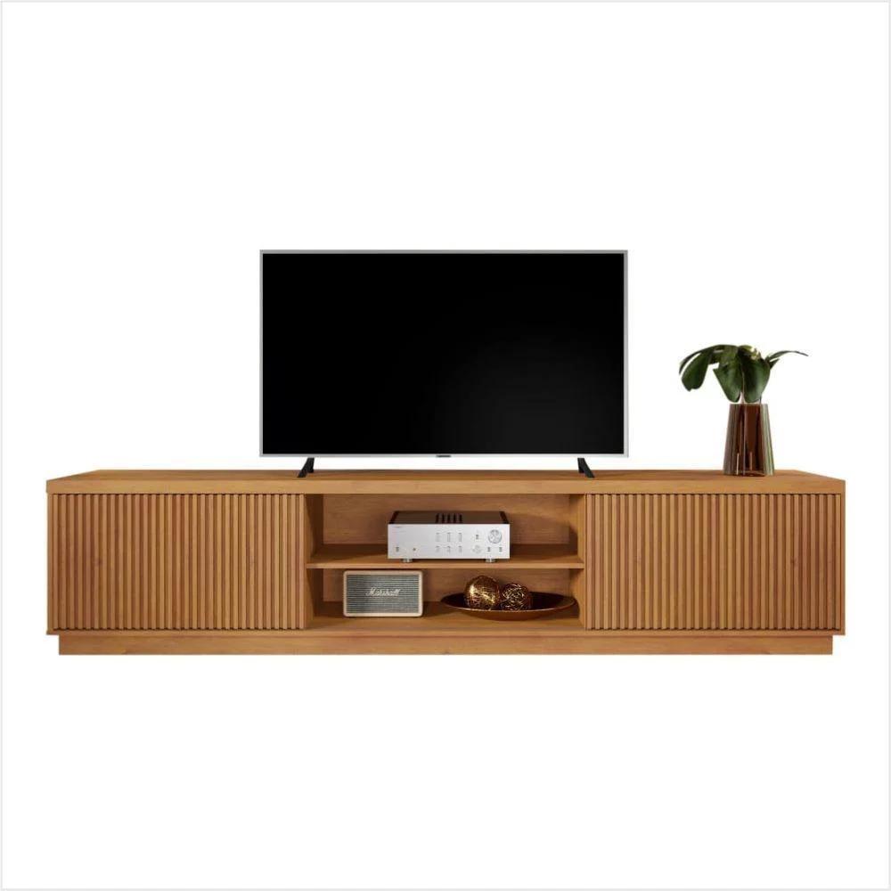 Rack con 2 Puertas para TV hasta 75 Pulgadas en Natural