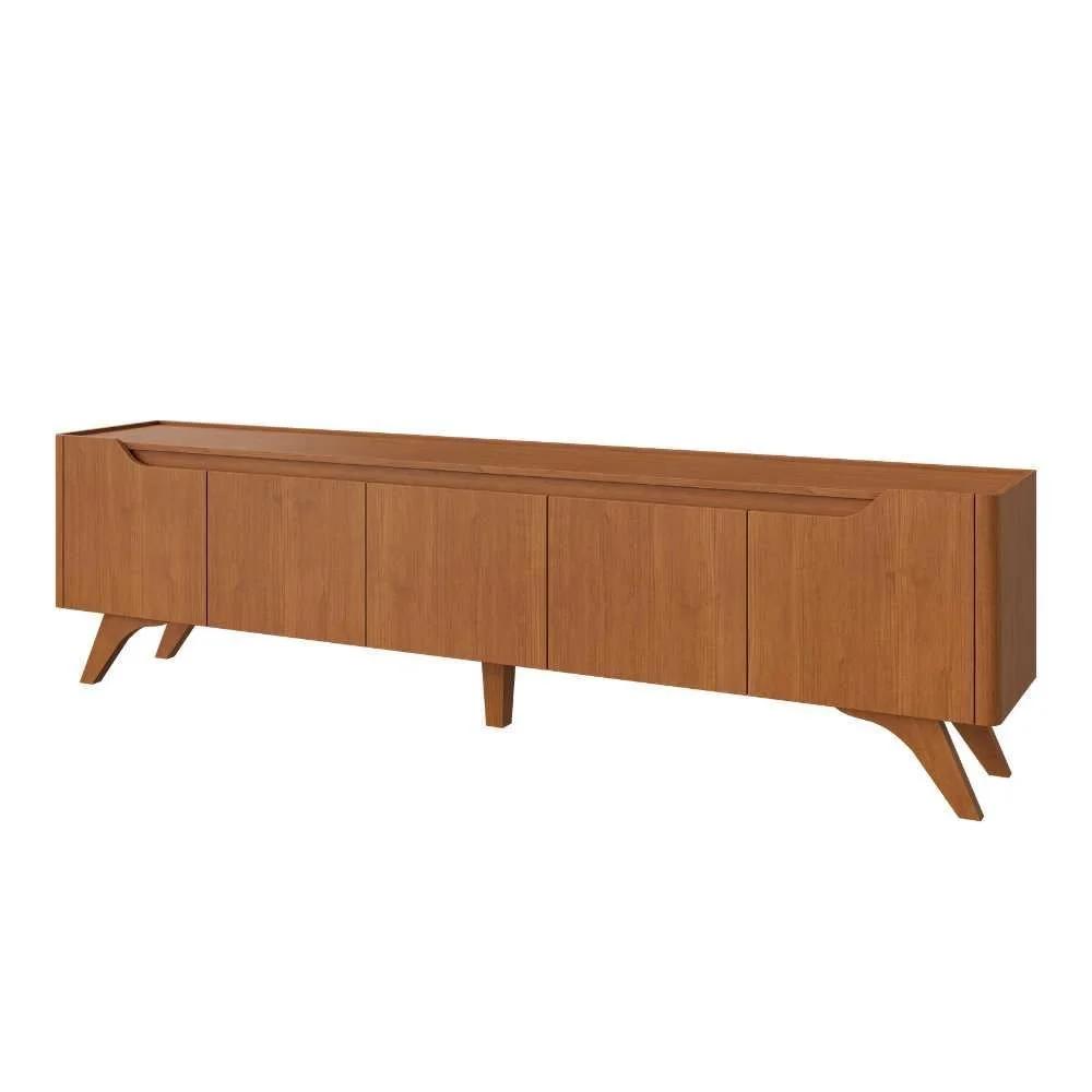 Rack para TV hasta 75 Pulgadas con 4 Puertas y 1 Cajón en Natural