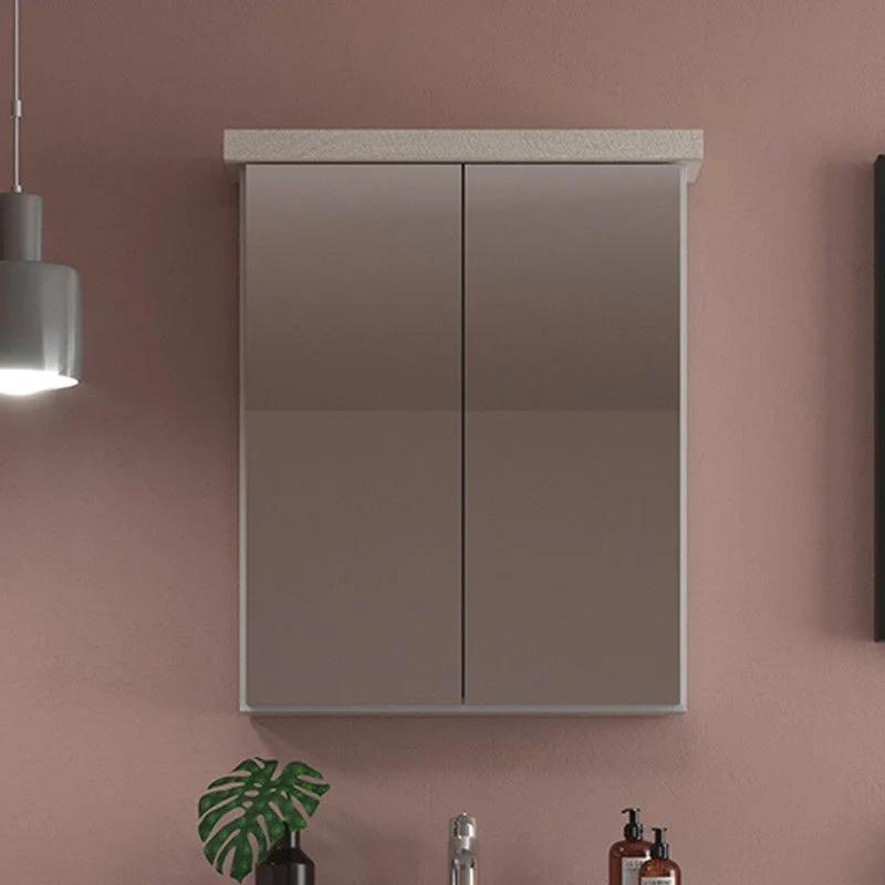 Armario de baño de 50 cm con 2 puertas, blanco/arena