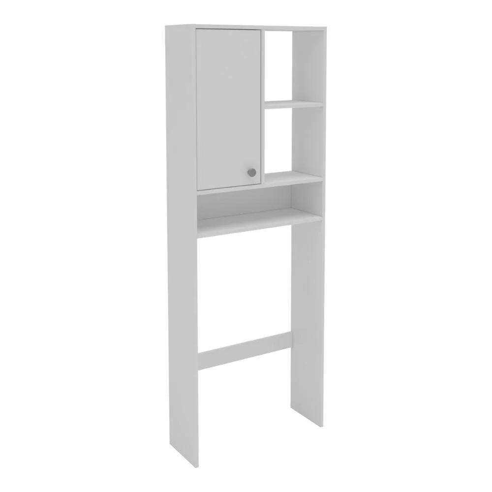 Armario de baño para inodoro con 1 puerta, color blanco