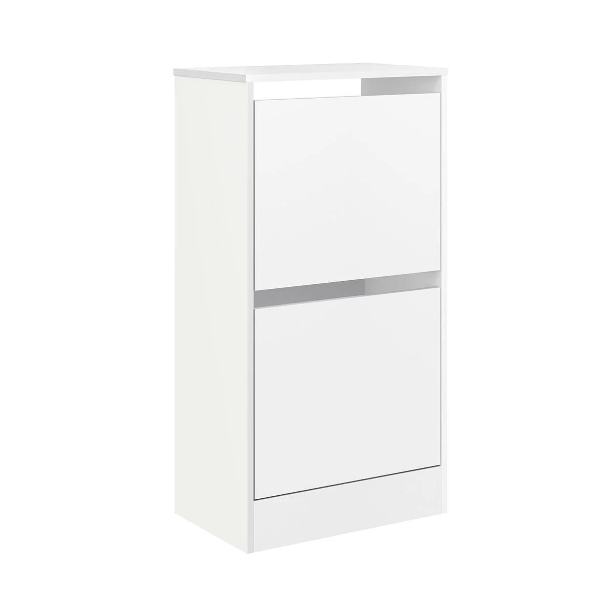 Zapatera Individual de 2 Puertas, Blanca